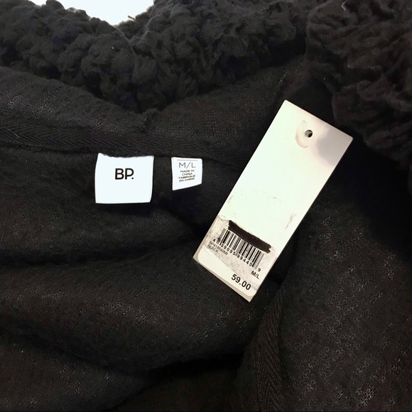 BP NWOT Open Front Sherpa Hooded Cardigan Women S/M - Picture 11 of 12